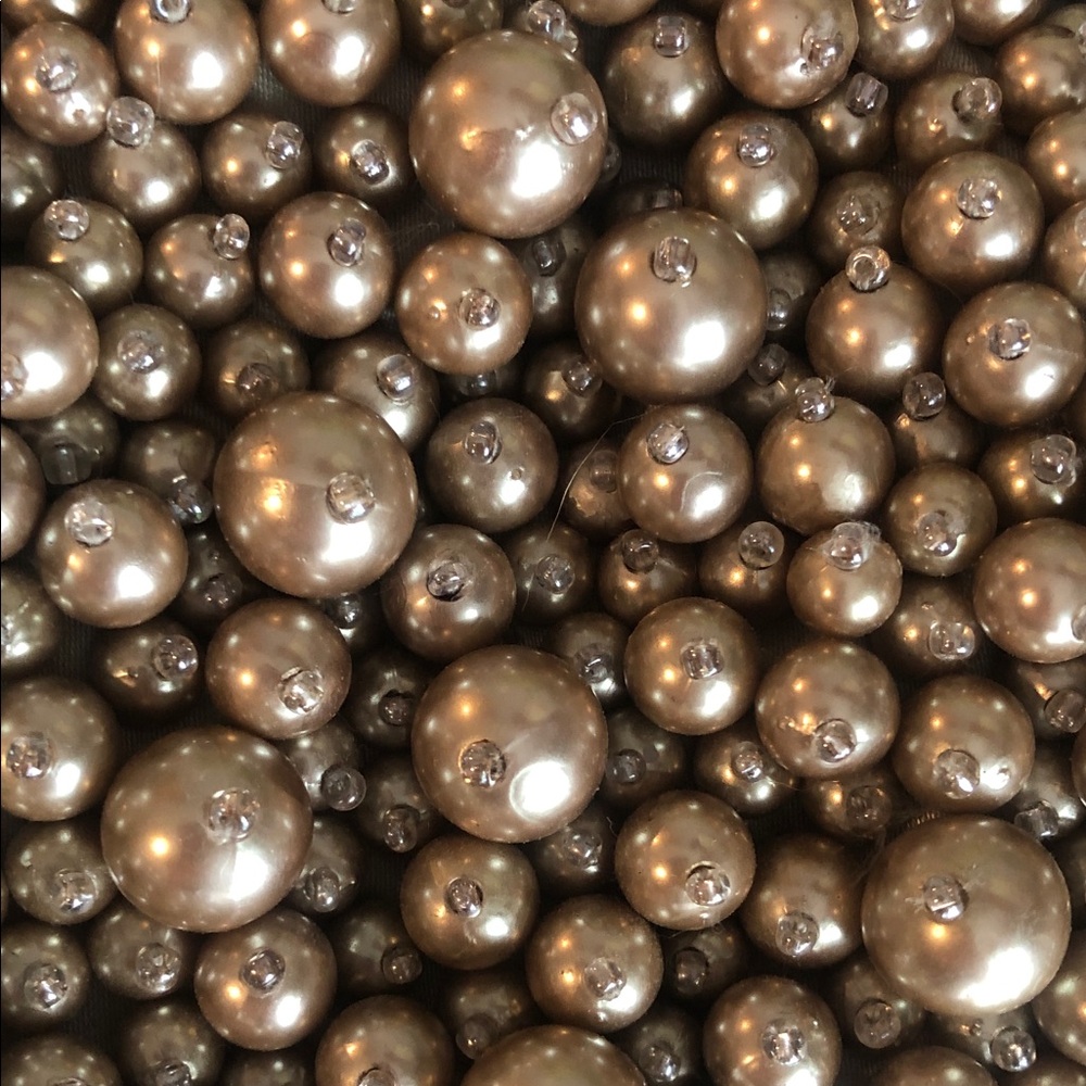 Banana Republic Pearl-Embellished Beaded Clutch - Champagne - Picture 5 of 6